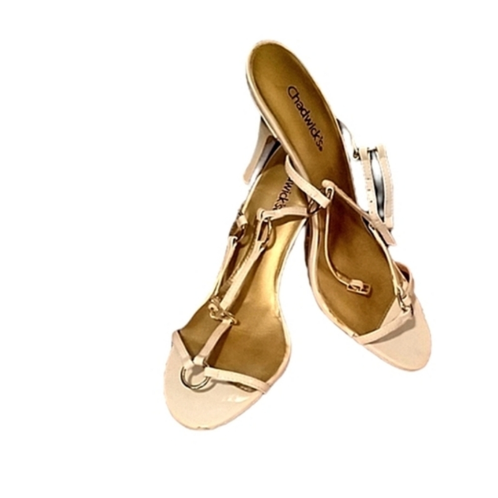 Chadwicks White Ankle Strap Shoes Size 8